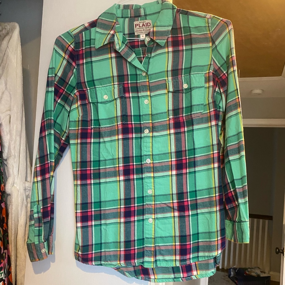 Green Old Navy Flannel